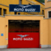 Ingresso storico dello stabilimento Moto Guzzi a Mandello del Lario in vista delle GMG 2026